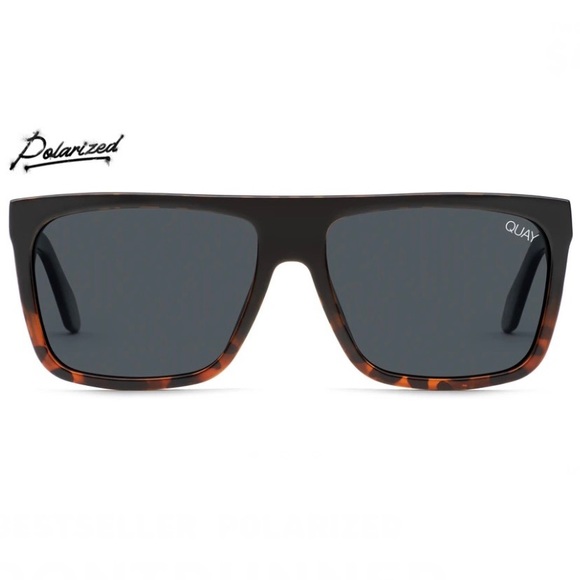QUAY Frontrunner Sunnies Polarized Tortoise Black - Picture 1 of 4